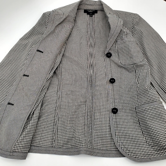 Talbots Women's Buffalo Check Cotton Blend Blazer - Picture 3 of 5